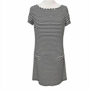 ⭐️ LAUNDRY BY DESIGN Black & White Stripe Dress